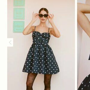 Sachin & Babi Sloane Taffeta Double-Bow Pleated Mini Dress - Size L - NWT